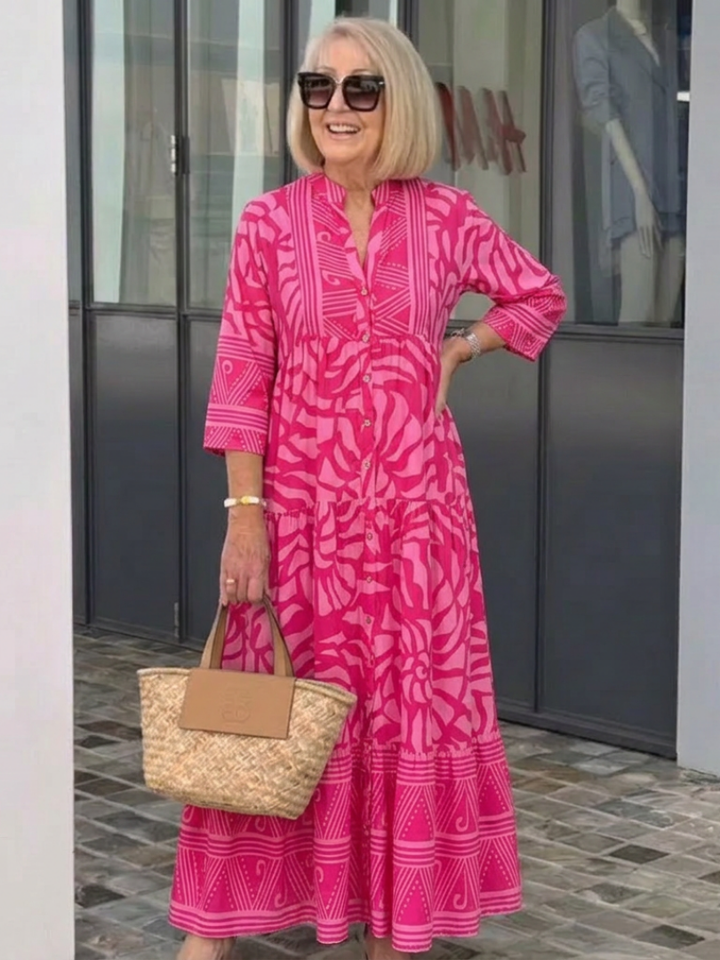 Gwendolen | Soft Button Front Midi Dress