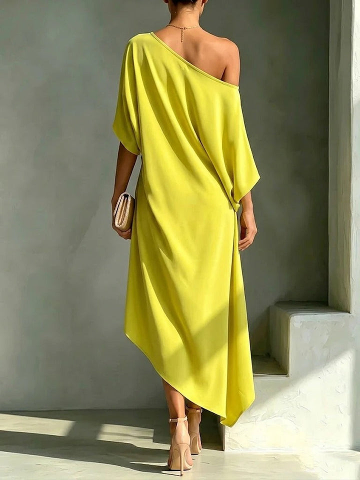 Rowena | Timeless Asymmetric Midi Dress