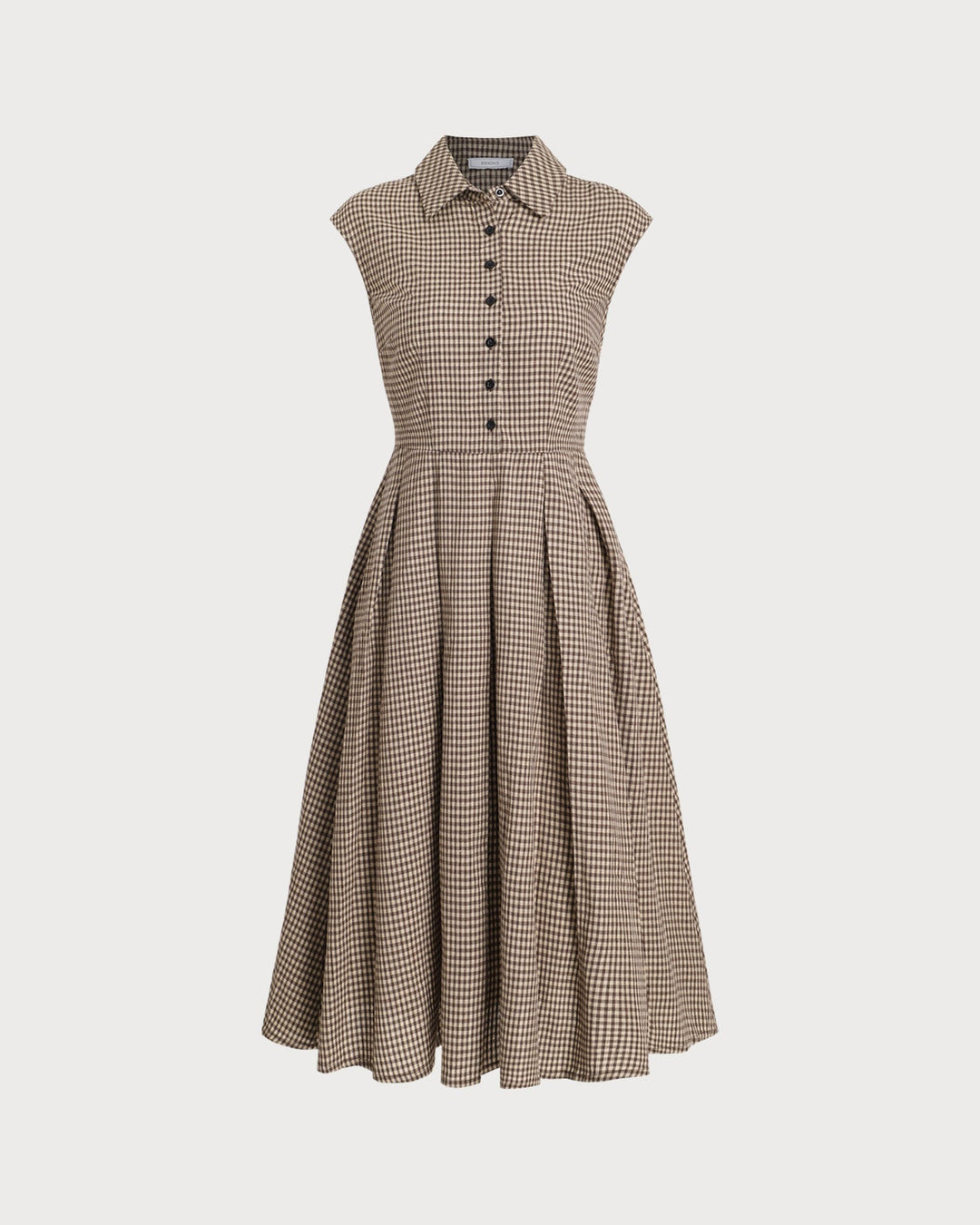 Hazel | Classic Scozzese Button-Front Midi Dress