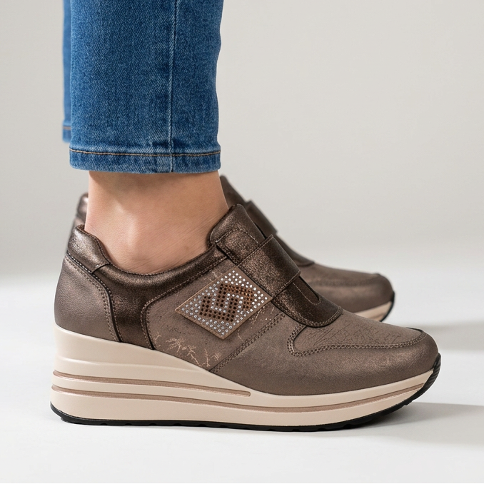 Zelinda | Sneakers comoda donna con zeppa